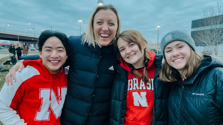 Carly Gartner with Jordan Larsen and friends